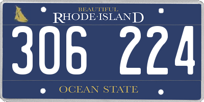 RI license plate 306224
