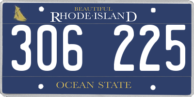 RI license plate 306225