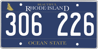 RI license plate 306226