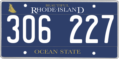 RI license plate 306227