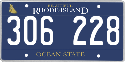 RI license plate 306228