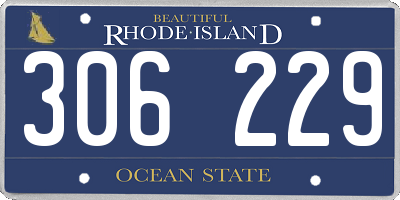 RI license plate 306229