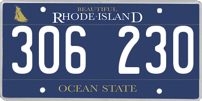 RI license plate 306230