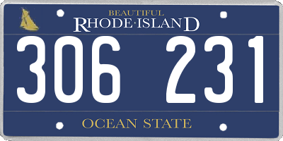 RI license plate 306231