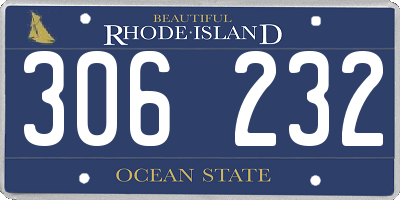 RI license plate 306232
