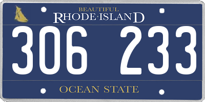 RI license plate 306233
