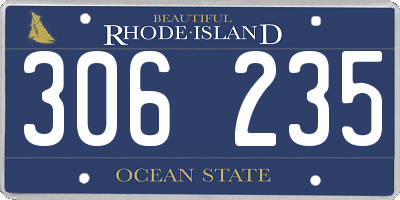 RI license plate 306235