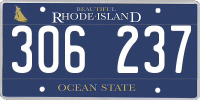 RI license plate 306237