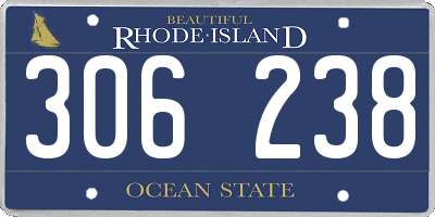 RI license plate 306238