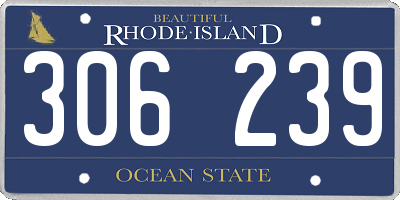 RI license plate 306239