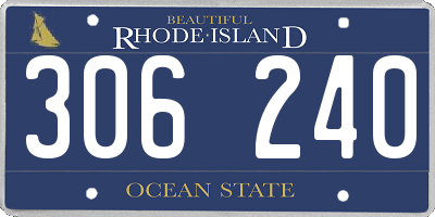 RI license plate 306240