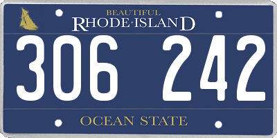 RI license plate 306242