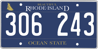 RI license plate 306243