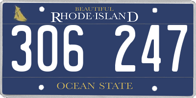 RI license plate 306247
