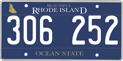 RI license plate 306252