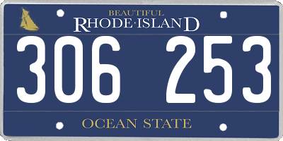 RI license plate 306253