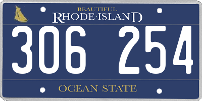 RI license plate 306254