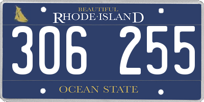RI license plate 306255