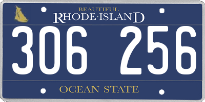 RI license plate 306256