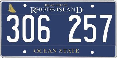 RI license plate 306257