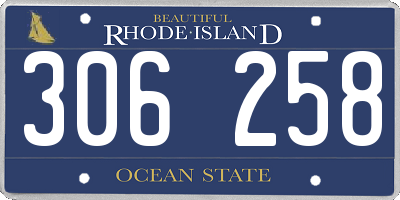 RI license plate 306258