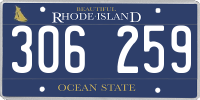 RI license plate 306259