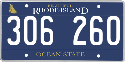 RI license plate 306260