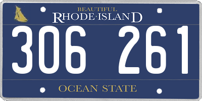 RI license plate 306261