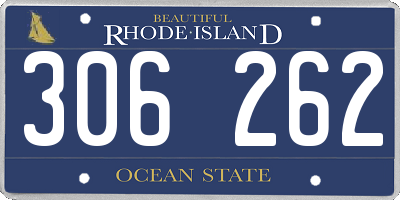 RI license plate 306262