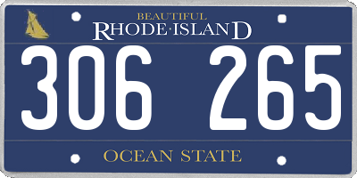 RI license plate 306265