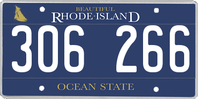 RI license plate 306266