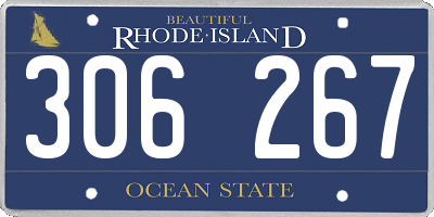 RI license plate 306267