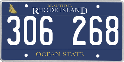 RI license plate 306268