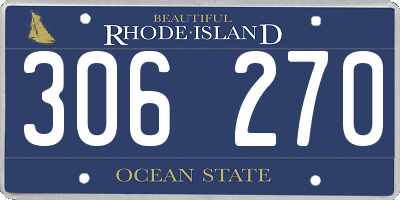 RI license plate 306270