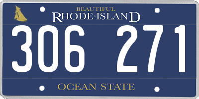 RI license plate 306271