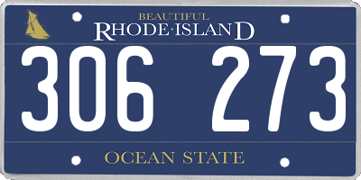 RI license plate 306273