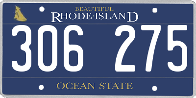 RI license plate 306275