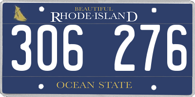 RI license plate 306276