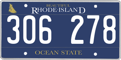 RI license plate 306278