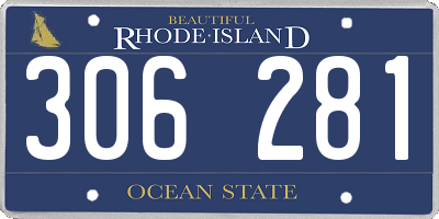 RI license plate 306281