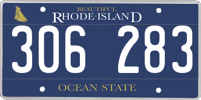 RI license plate 306283