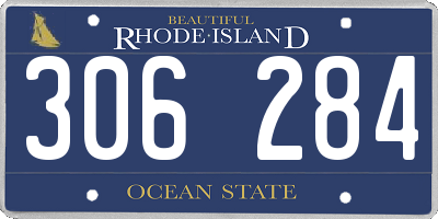 RI license plate 306284