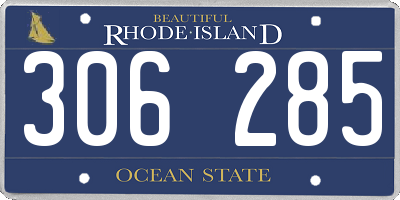 RI license plate 306285