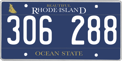 RI license plate 306288