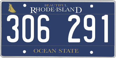 RI license plate 306291