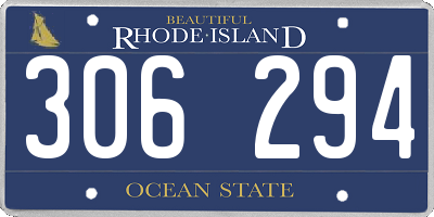 RI license plate 306294