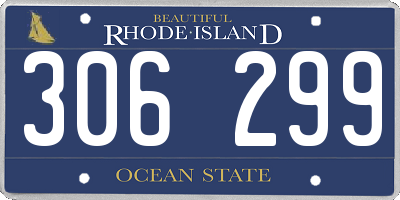 RI license plate 306299