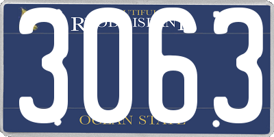 RI license plate 3063