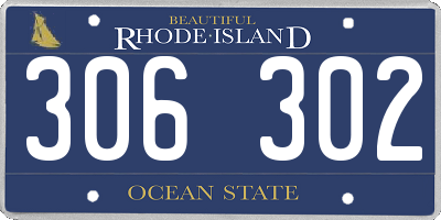 RI license plate 306302