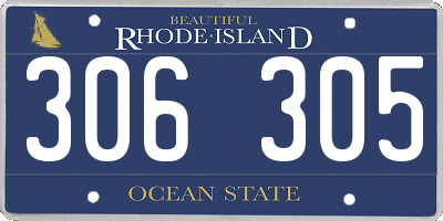 RI license plate 306305